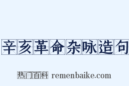 辛亥革命杂咏造句是什么意思的图片